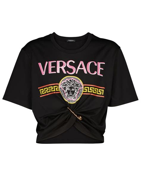 versace safety pin crop top|Safety Pin Knit Crop Top .